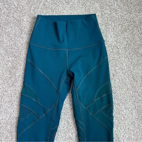 Lululemon Wunder Under HR Mesh Tight 28" Royal Emerald Green Size 2 Special Addn - Picture 6 of 12
